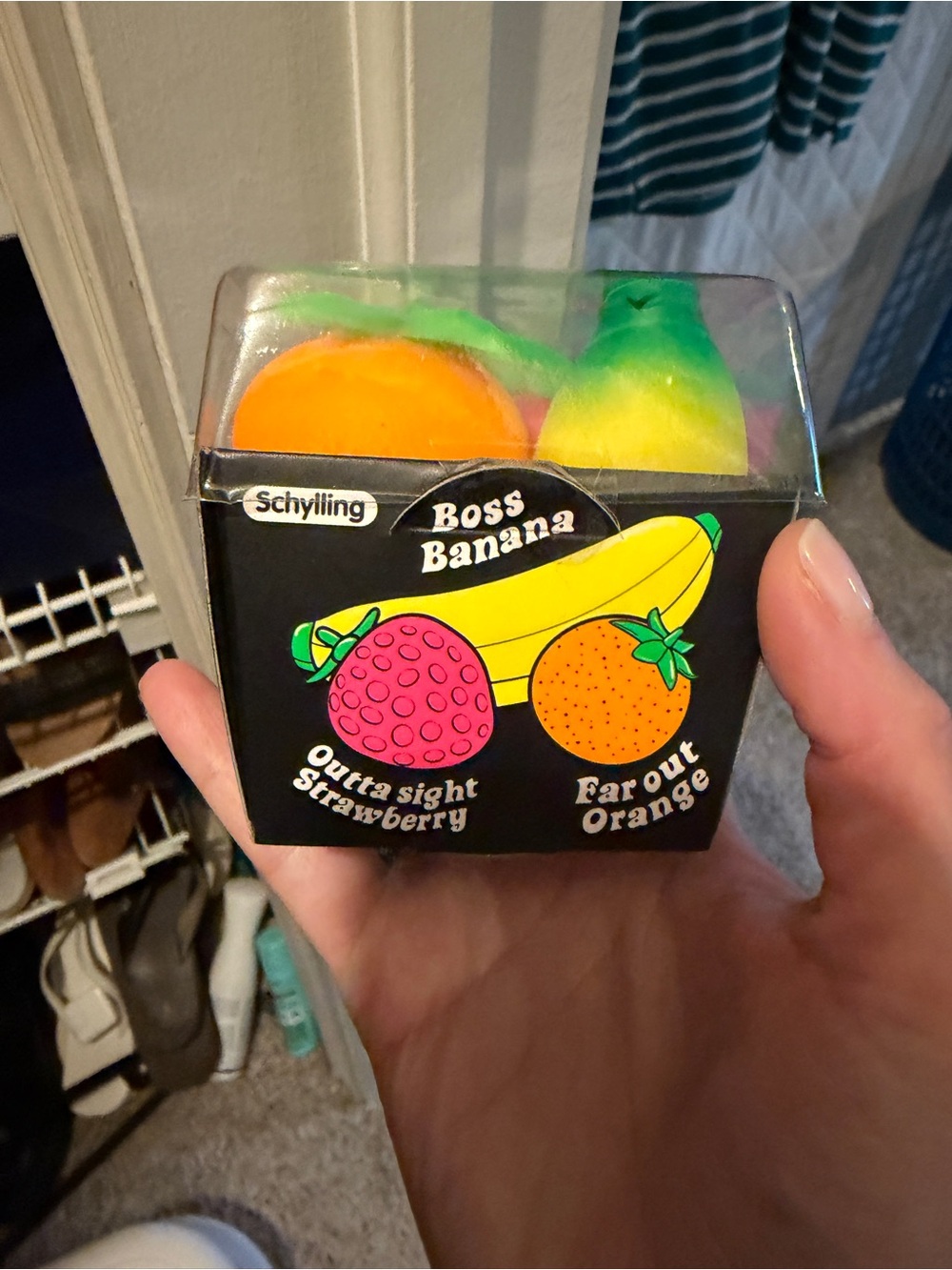 Schylling Groovy NeeDoh Fruit Stress Toy - Orange & Pink - Picture 3 of 7